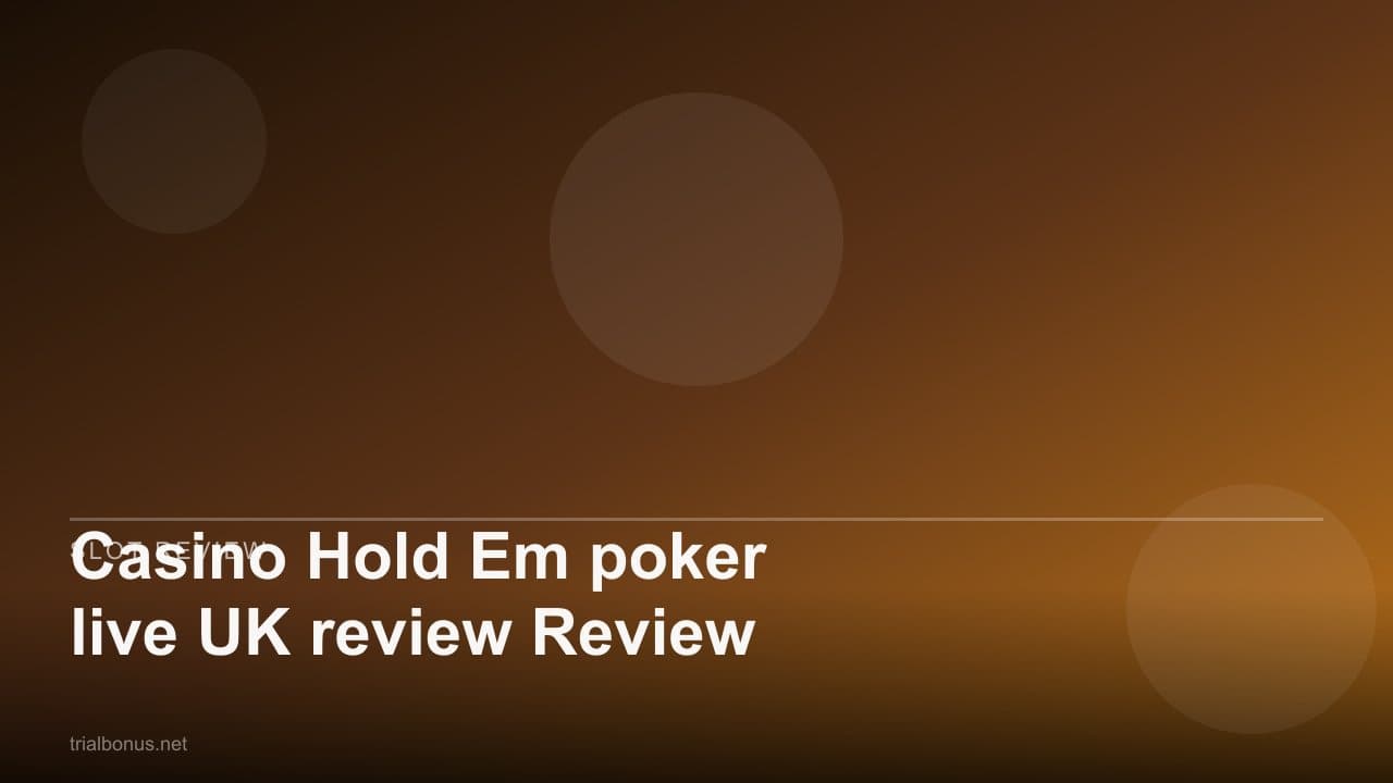 Casino Hold Em poker live UK Review