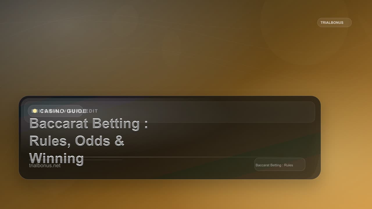 Baccarat Betting Guide: Rules, Odds & Winning Strategies
