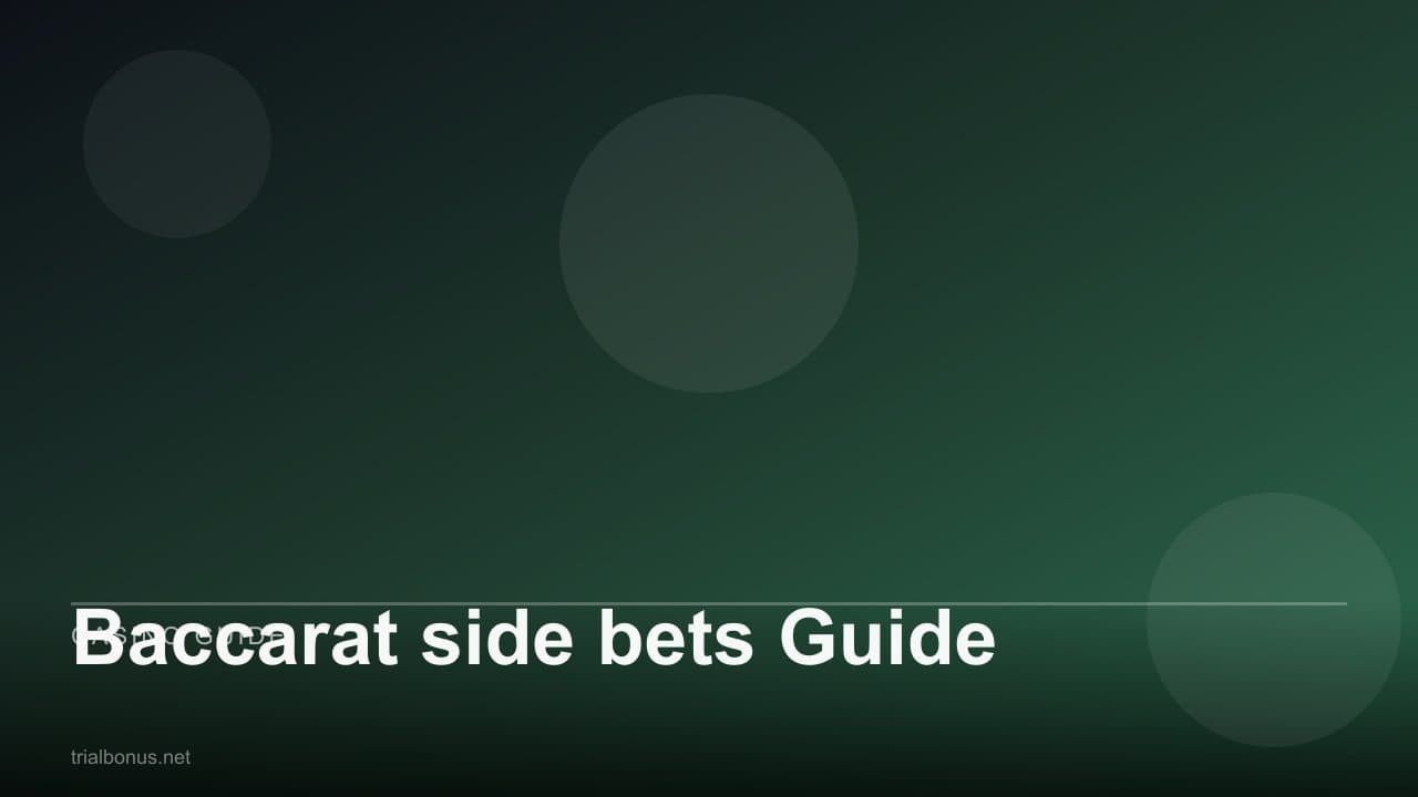 Baccarat side bets Guide