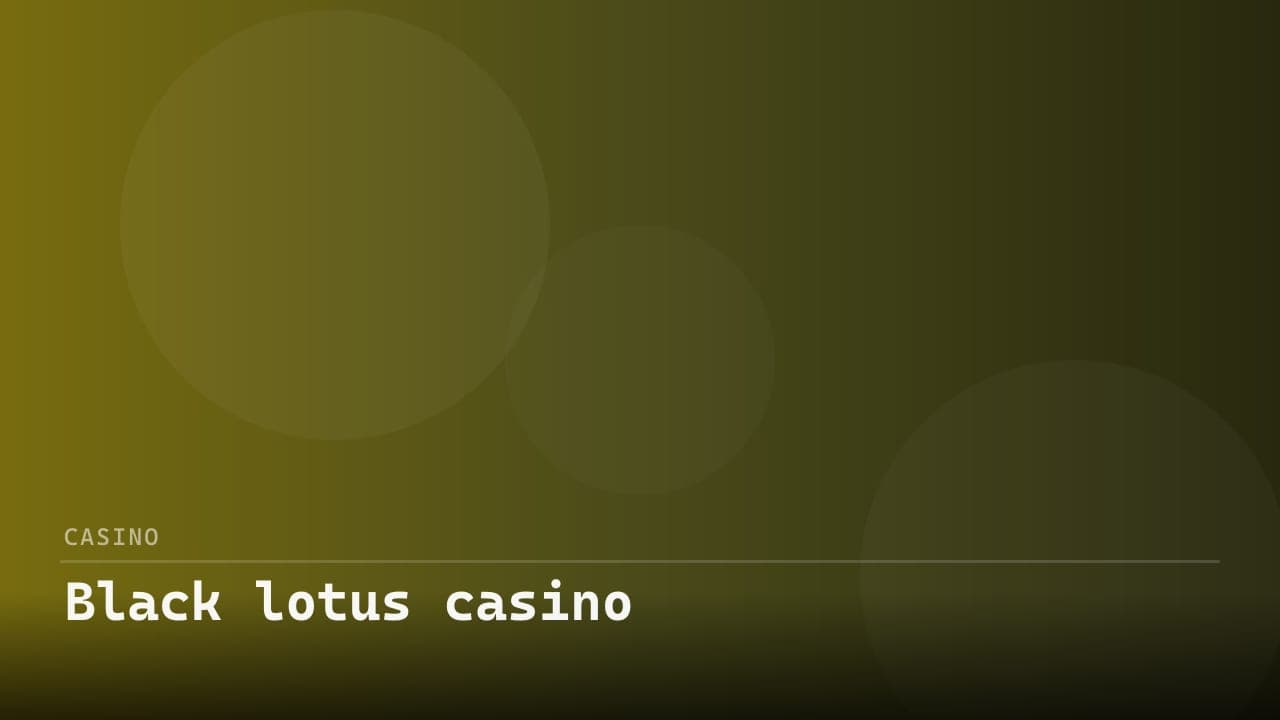 Black lotus casino logo