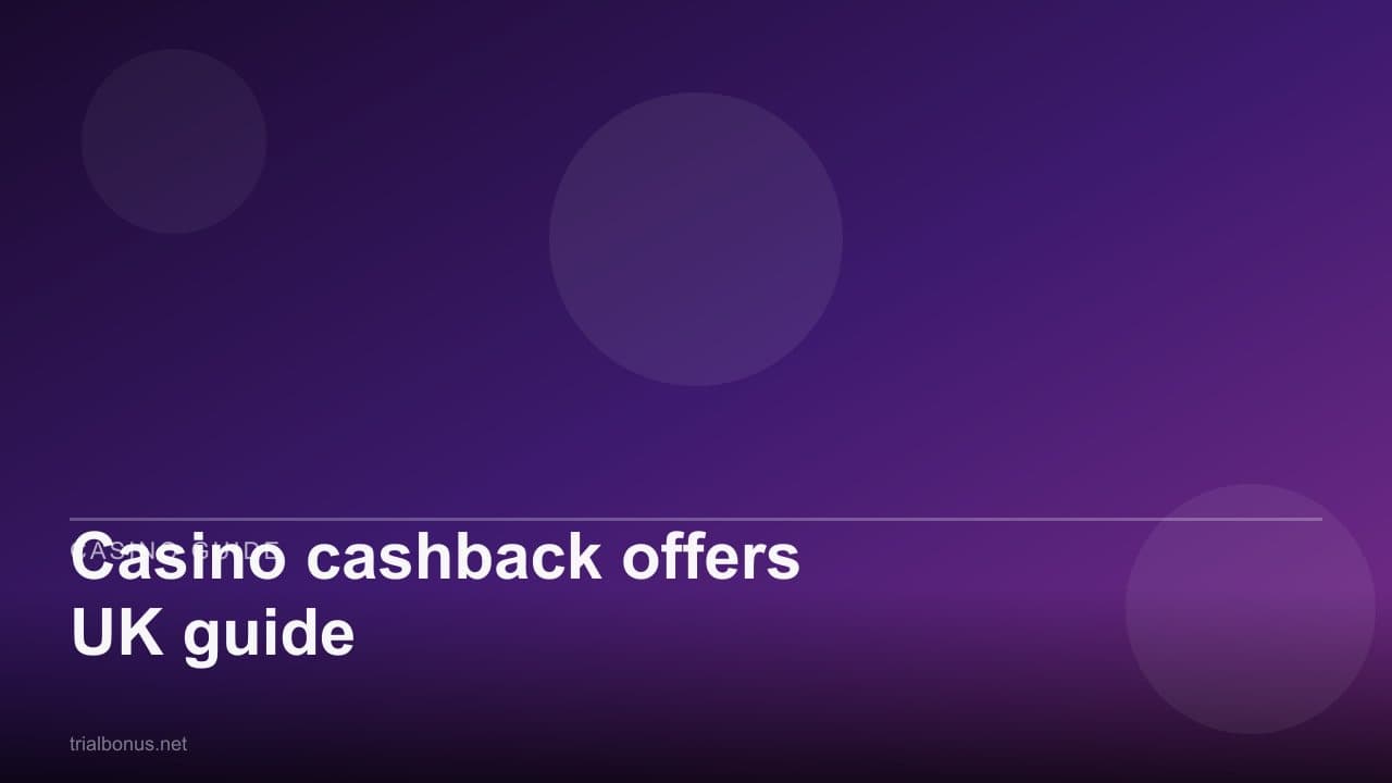 Casino cashback offers UK guide