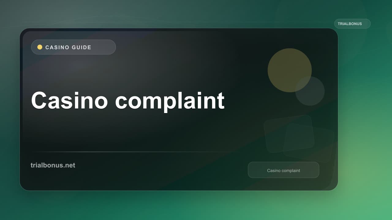 Casino complaint Guide