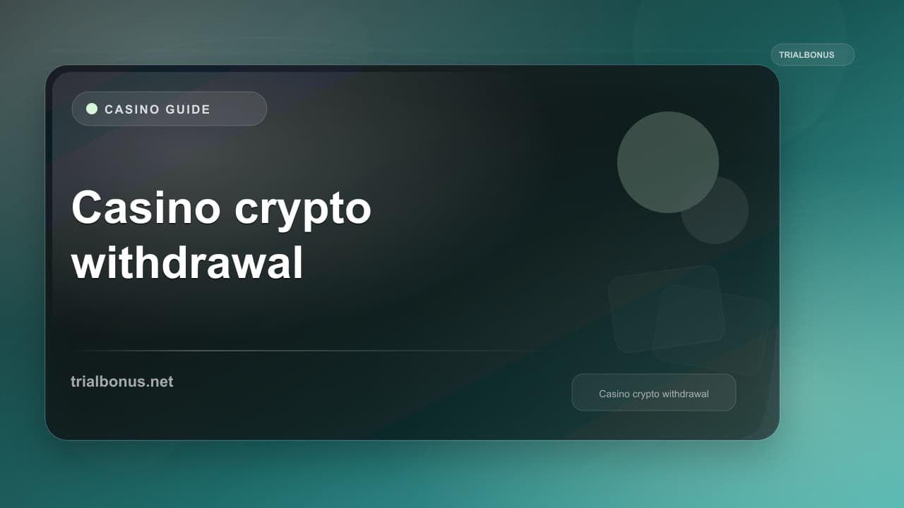 Casino crypto withdrawal Guide