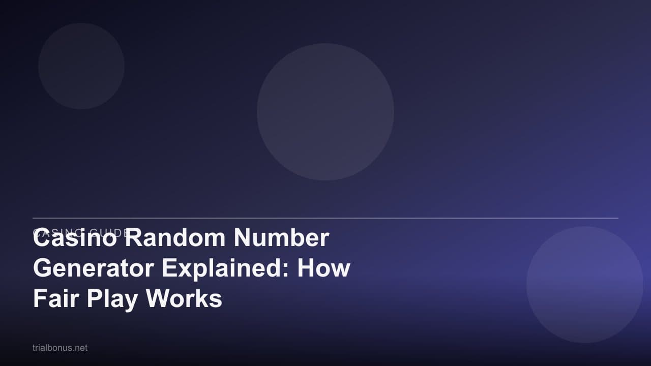 Casino Random Number Generator Explained: How Fair Play Works