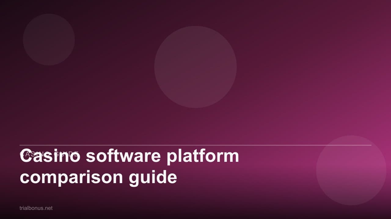 Casino software platform comparison guide