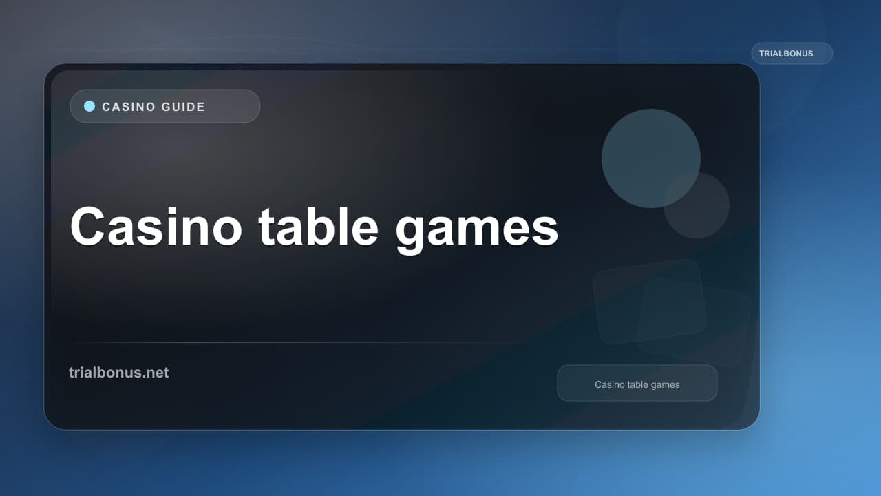 Casino table games Guide