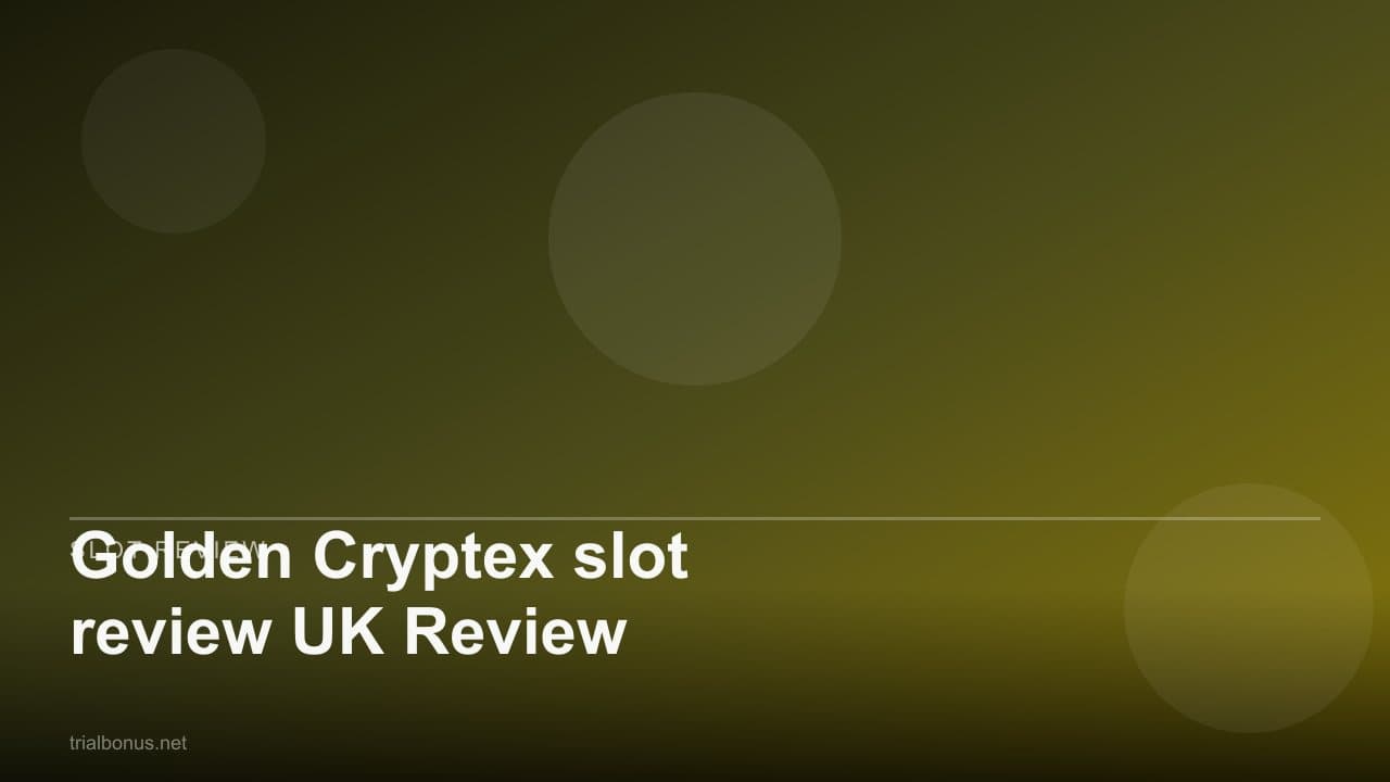 Golden Cryptex slot review UK Review