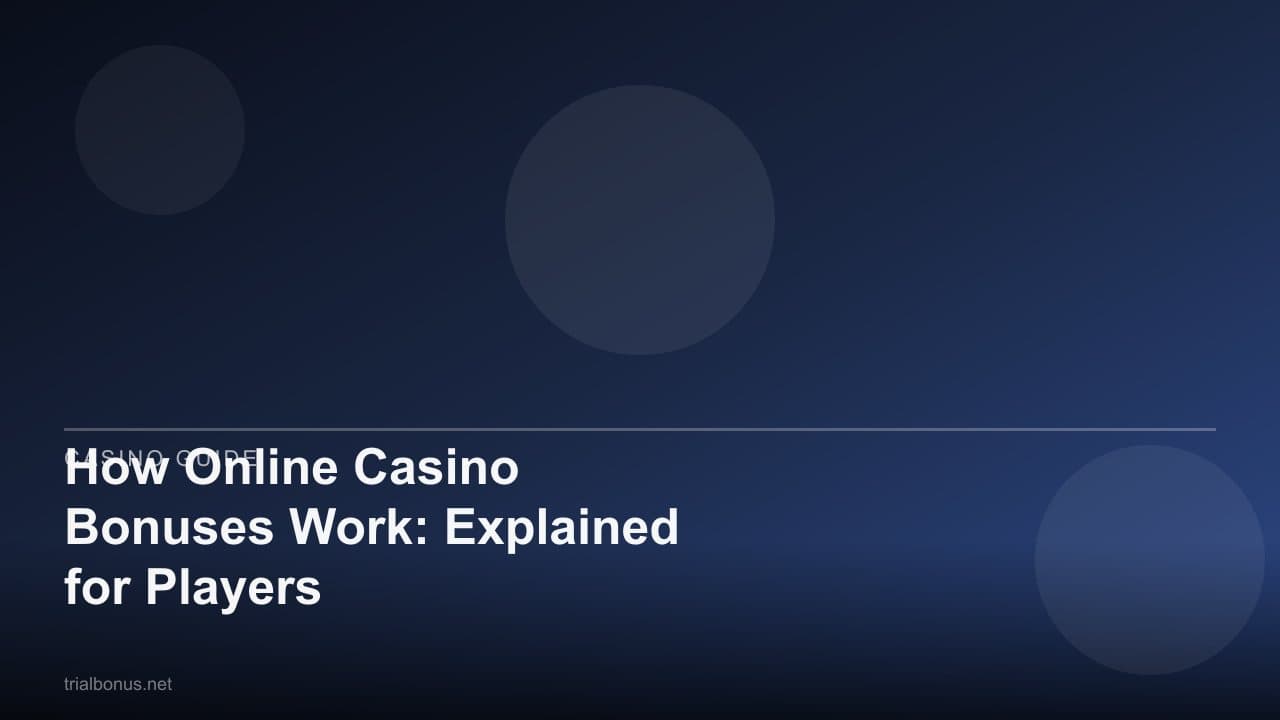 How Online Casino Bonuses Work: Explained for Players