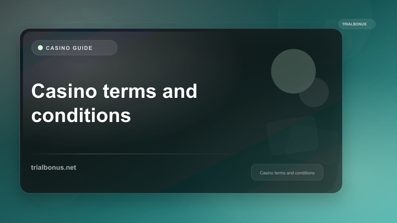 Casino terms and conditions Guide