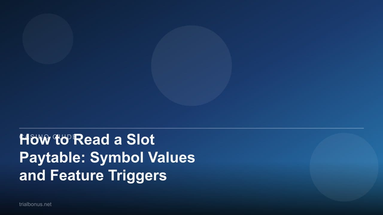 How to Read a Slot Paytable: Symbol Values and Feature Triggers Explained