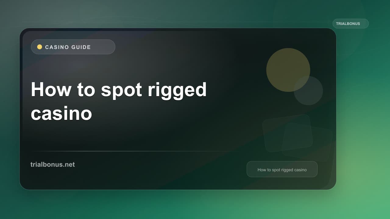 How to spot rigged online casino Guide