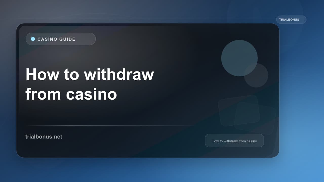 How to withdraw from online casino Guide