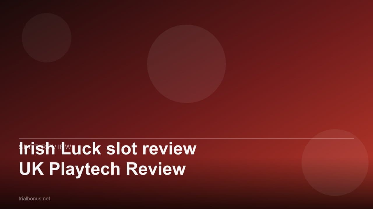 Irish Luck slot review UK Playtech Review