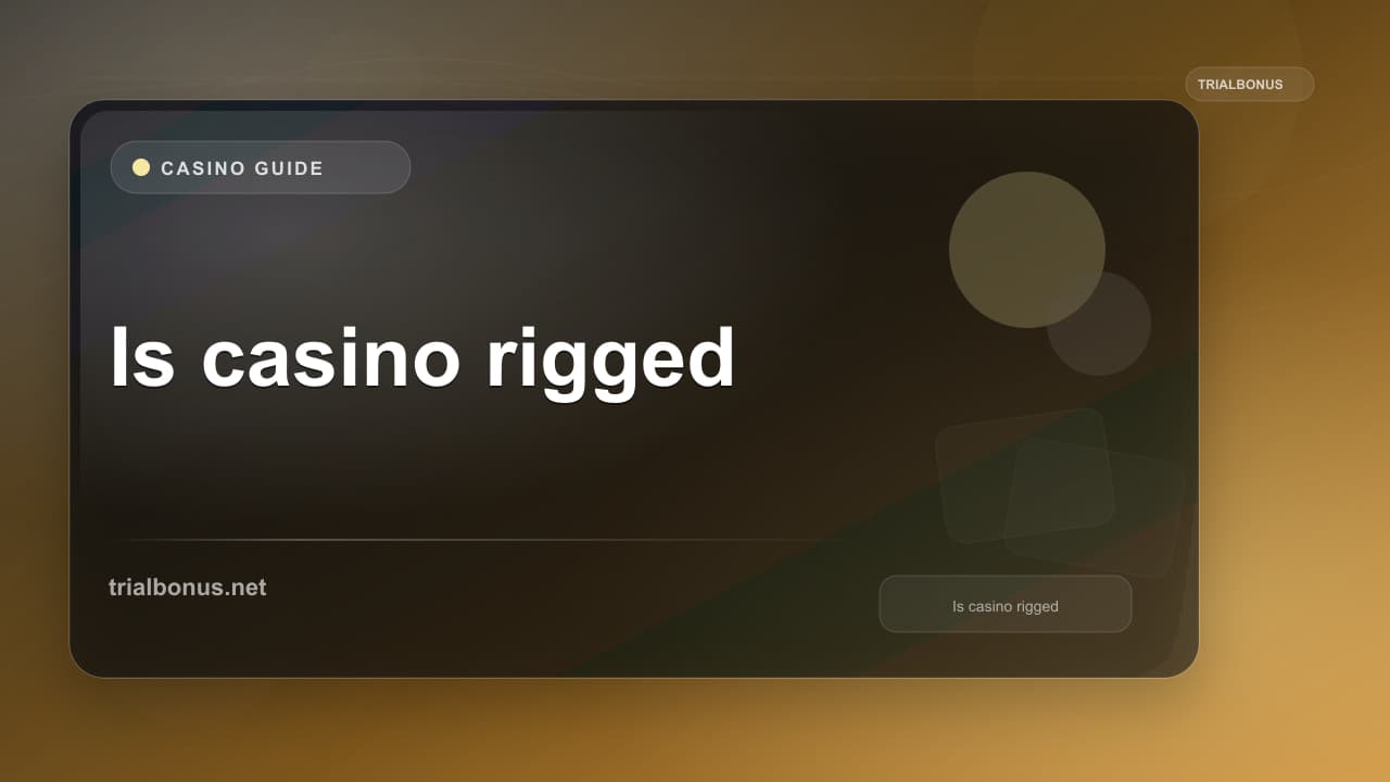 Is online casino rigged Guide