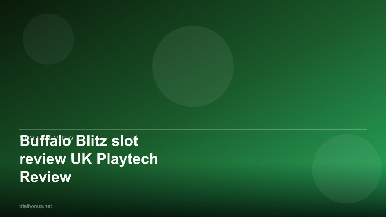 Buffalo Blitz slot review UK Playtech Review review