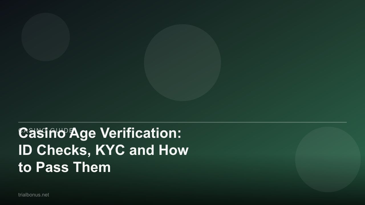 Casino Age Verification: ID Checks, KYC and How to Pass Them review
