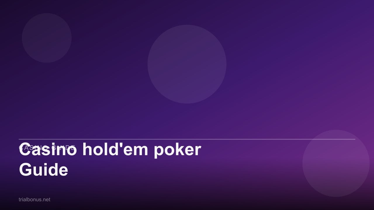 Casino hold'em poker Guide review