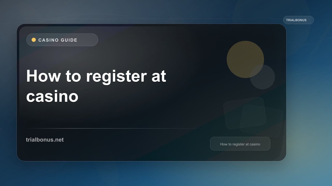 How to register at online casino UK Guide review