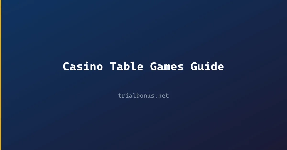 Casino Table Games Guide review