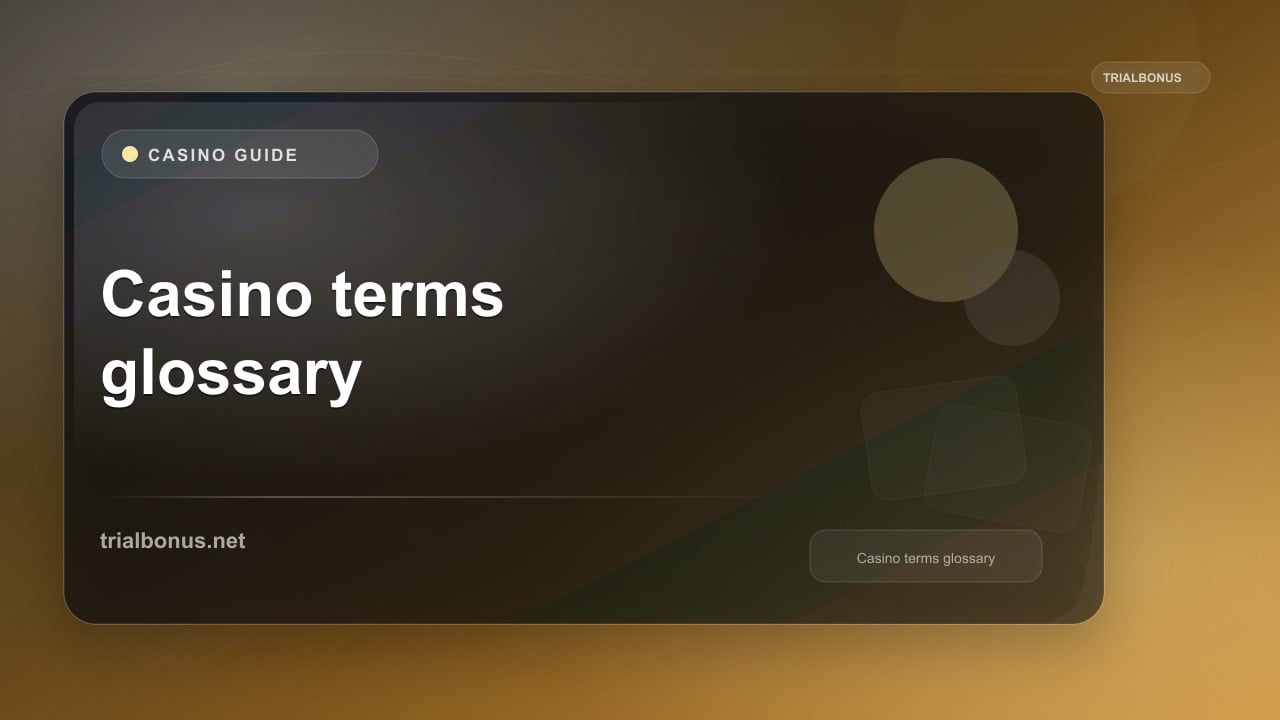 Casino terms glossary Guide review
