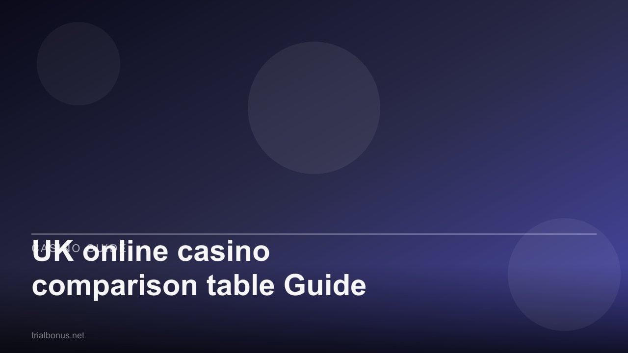 UK online casino comparison table Guide review