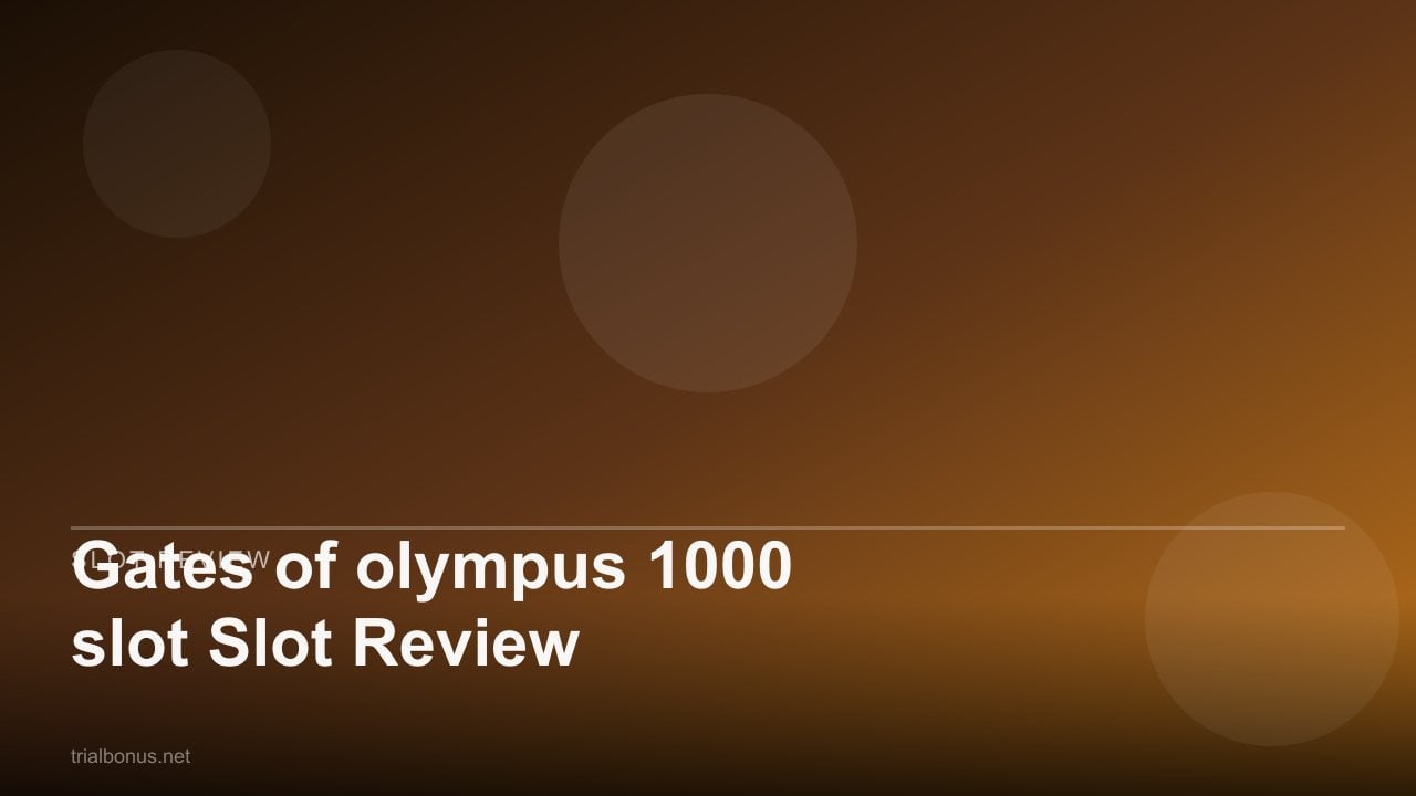 Gates of olympus 1000 Slot Review review