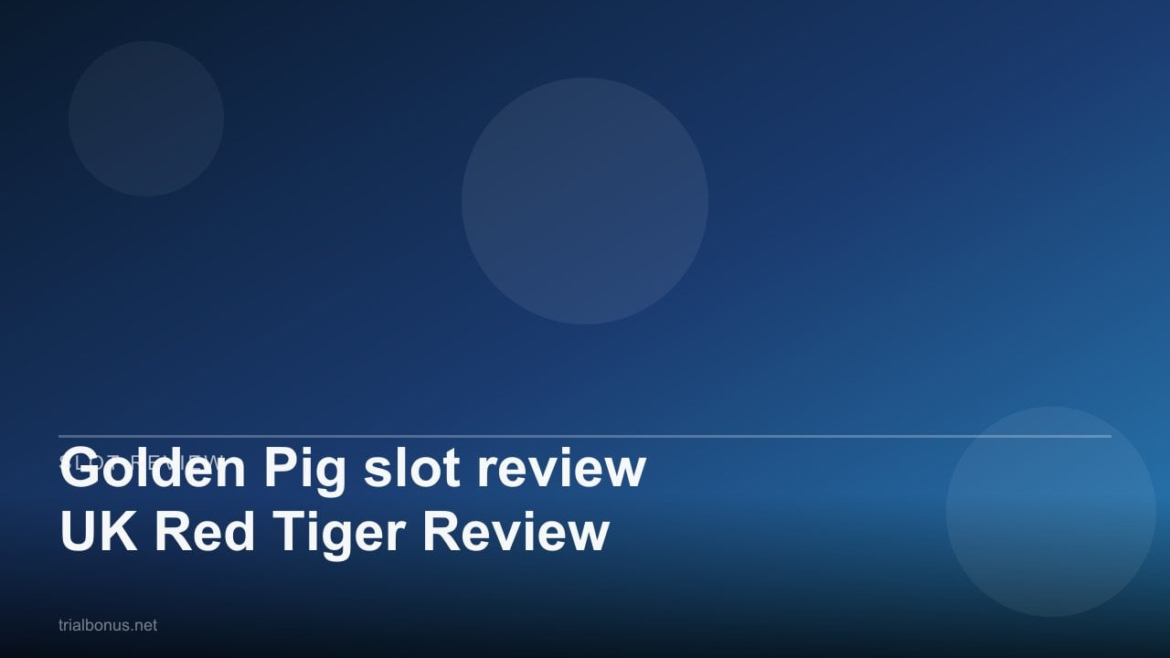 Golden Pig slot review UK Red Tiger Review review
