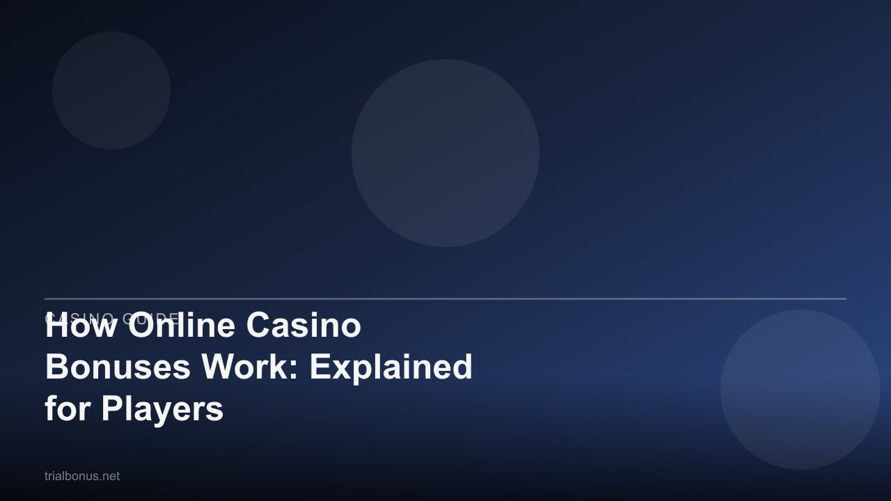 How Online Casino Bonuses Work: Explained for Players review
