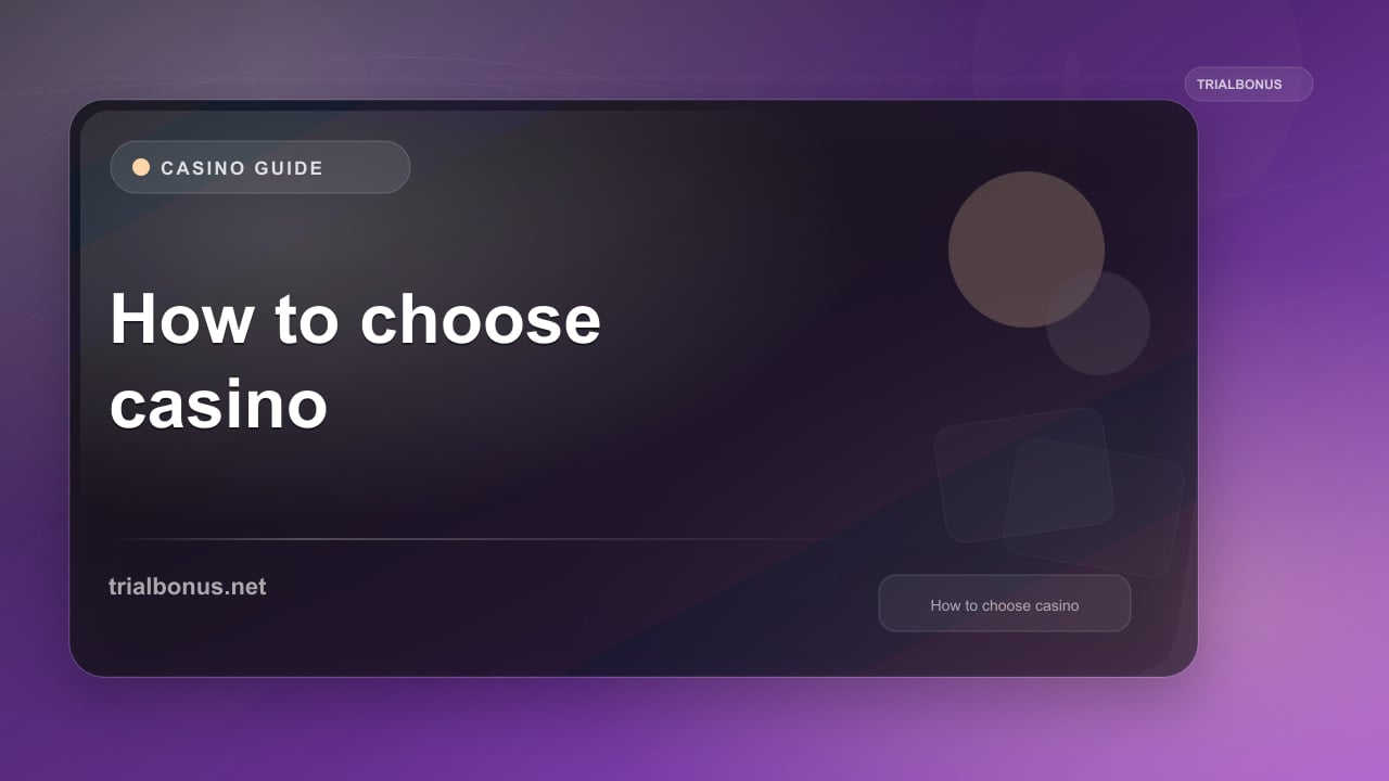 How to choose an online casino Guide review