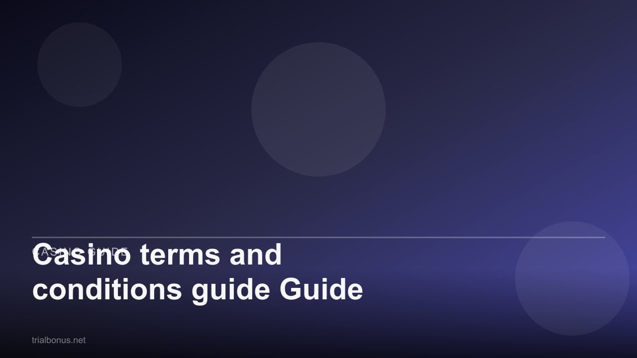 Casino terms and conditions Guide review