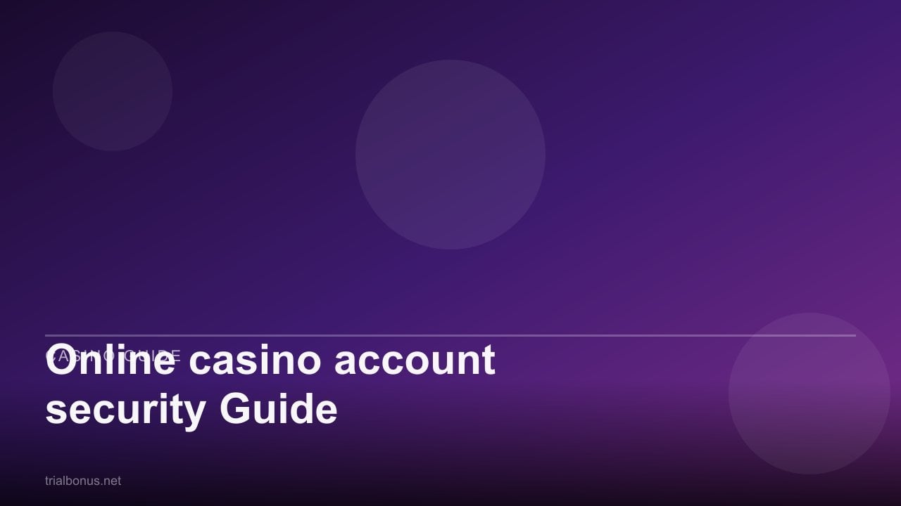Online casino account security Guide review