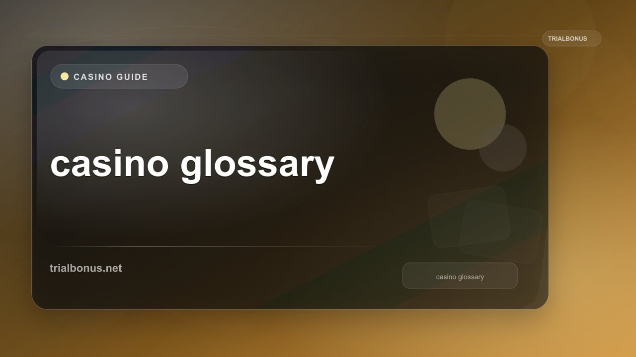 Online casino glossary Guide review