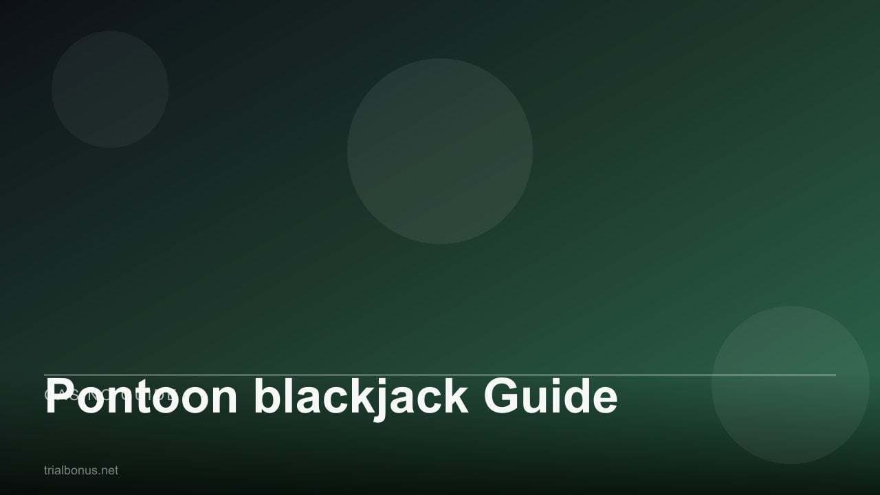 Pontoon blackjack Guide review