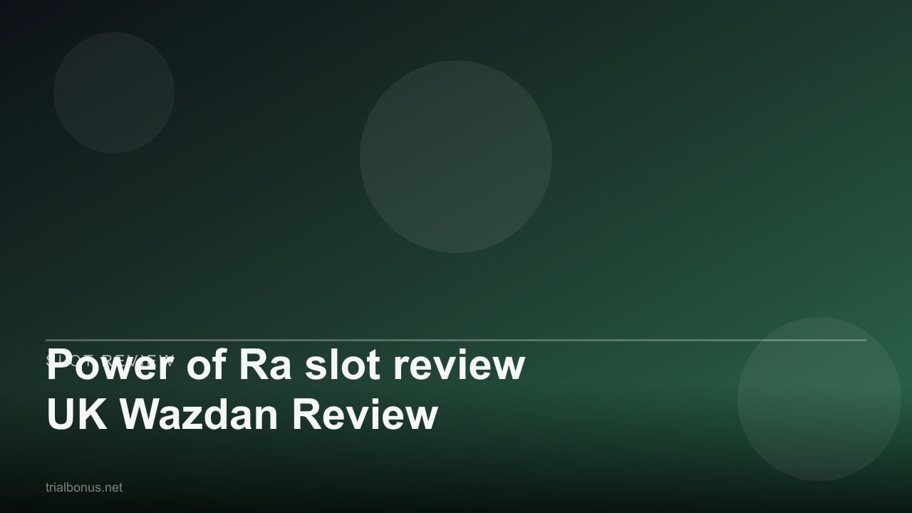 Power of Ra slot review UK Wazdan Review review