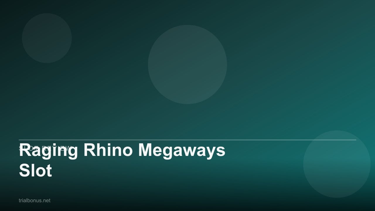 Raging Rhino Megaways Slot review