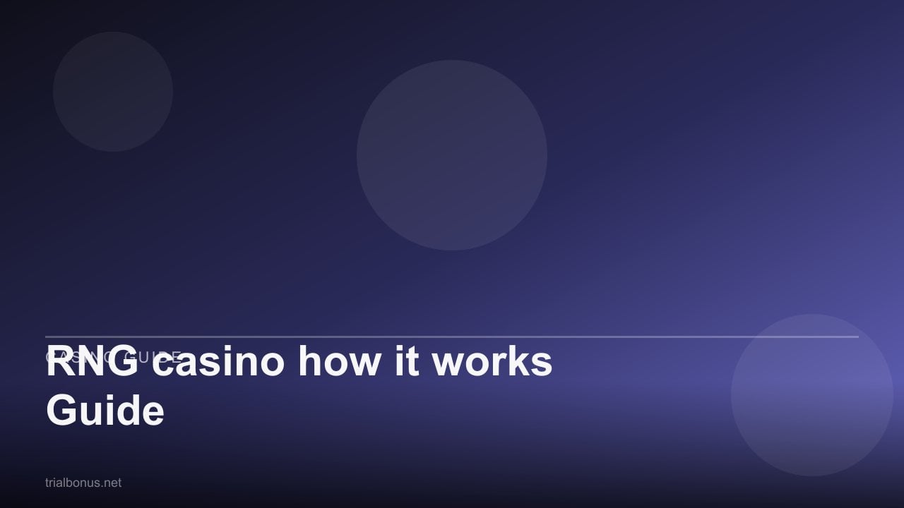 RNG casino how it works Guide review