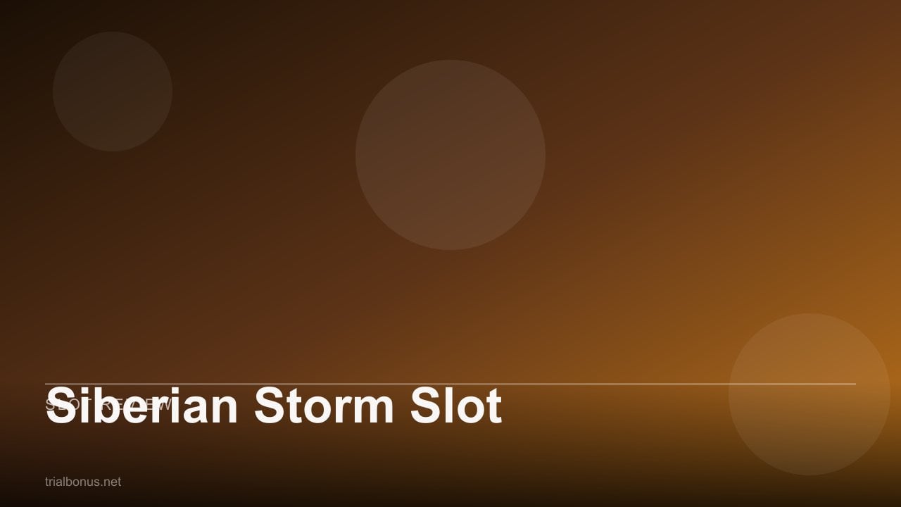 Siberian Storm Slot review