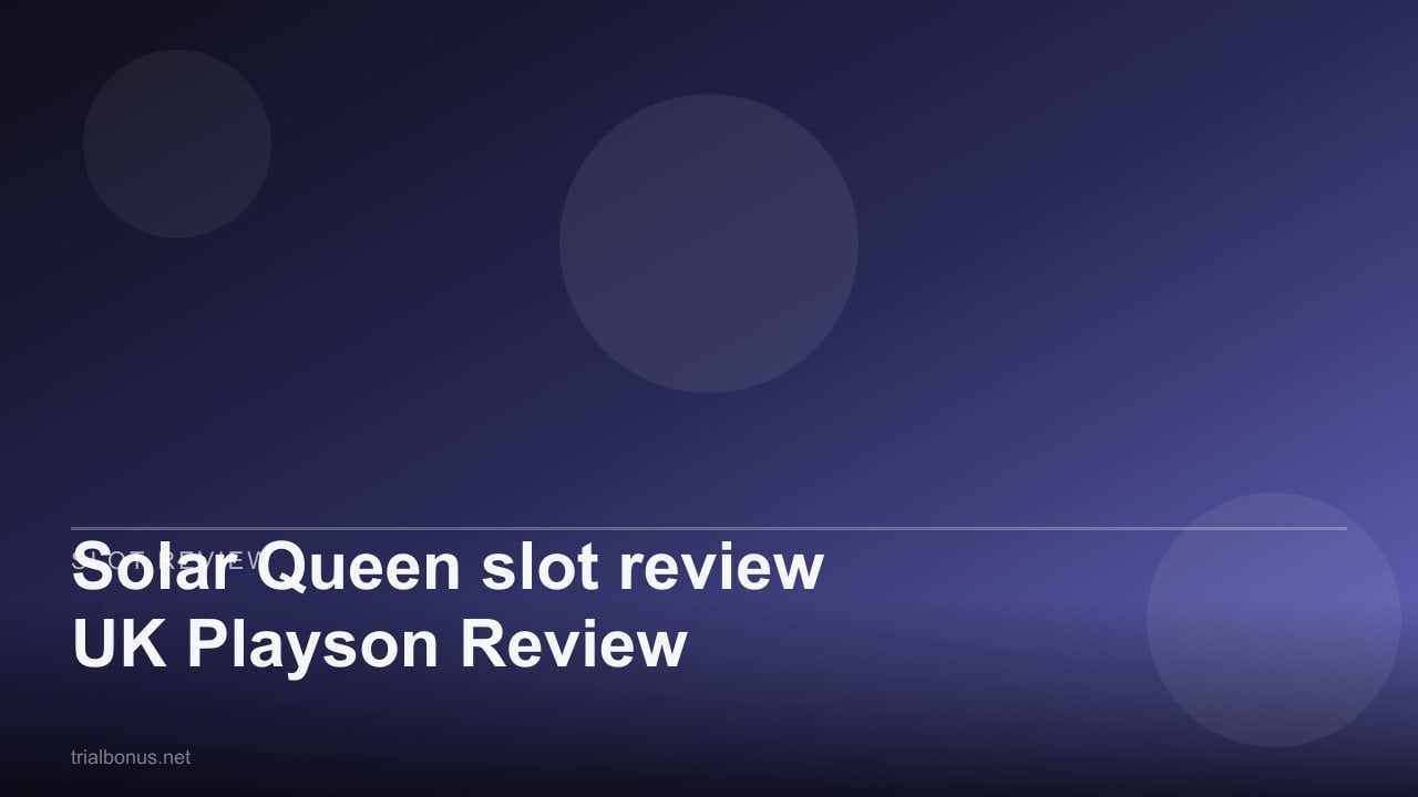 Solar Queen slot review UK Playson Review review