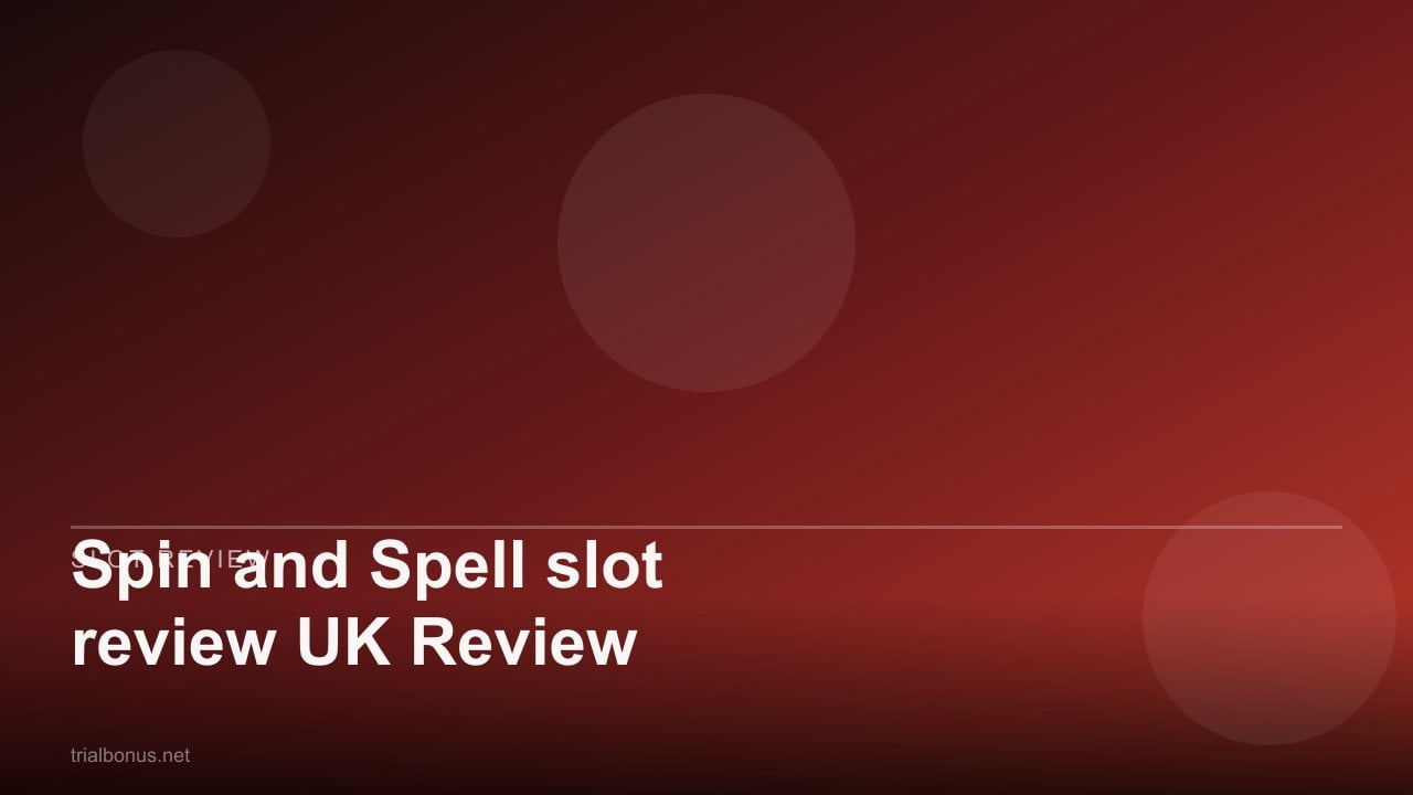 Spin and Spell slot review UK Review review